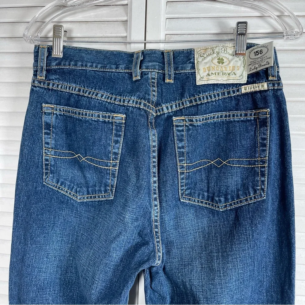 Vintage‎ Y2K Lucky Brand Dungarees Peanut Pant Flare Jeans 8/29 USA Made